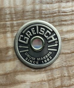 Gretsch USA seven by fourteen inch 140th anniversary snare drum with case showing badge on USA