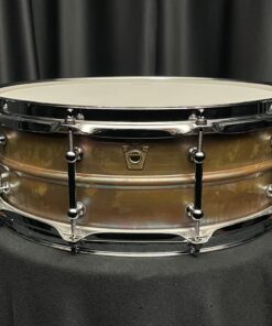 Ludwig LB550RT five by fourteen inch raw bronze phonic snare drum with tube lugs made in usa