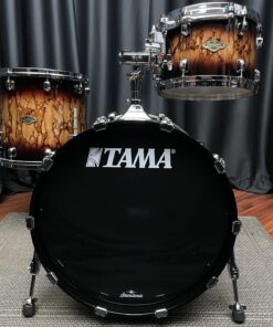 Used tama walnut birch three piece set in molten brown burst twelve, fourteen, and twenty front view