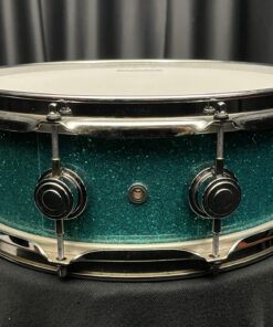 Used DW five by fourteen Collector's snare drum teal Glass alternate view