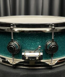 Used DW five by fourteen Collector's snare drum teal Glass 3p butt