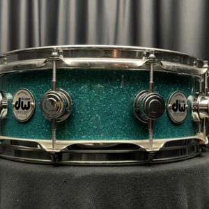 Used DW five by fourteen Collector's snare drum teal Glass