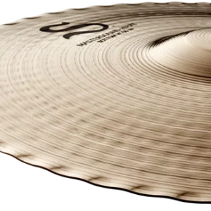 Zildjian 14 inch S Mastersound bottom hi hat cymbal from closeup angle view