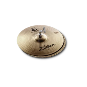 Zildjian 14 inch S Mastersound hi hat cymbal pair from angle view