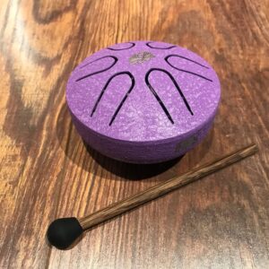Meinl Purple Pocket Steel Three Inch Tongue Drum With Mallet