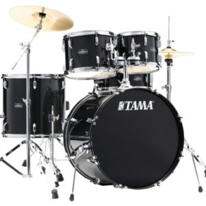 Tama stagestar black night sparkle complete five piece drum set