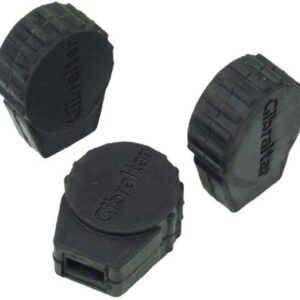 Gibraltar three pack of large black rubber stand tips