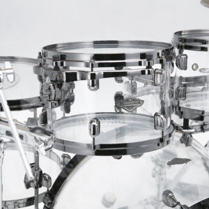 Tama Starclassic Mirage limited 5 piece drum set acrylic close up