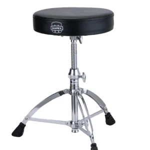 Mapex T660 manual spindle drum throne with black vinyl seat and chrome base