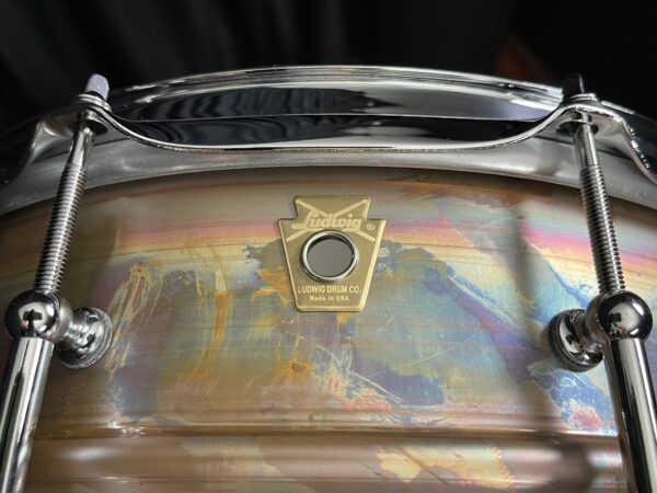 Ludwig Raw Bronze 6.5x14 Snare with Tube Lugs Badge