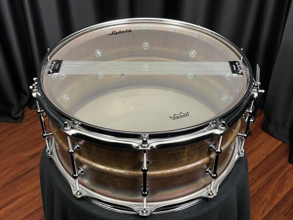 Snare Side on Ludwig Raw Bronze 6.5x14 Snare with Tube Lugs