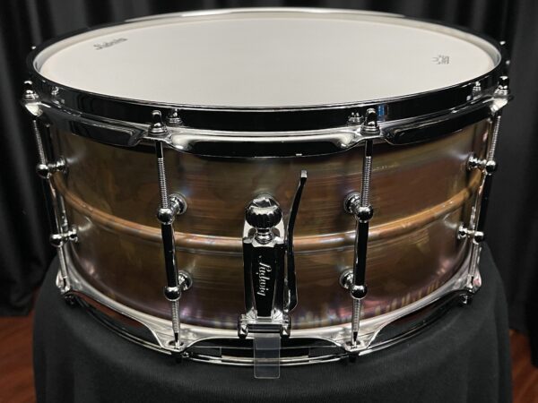 Throw Off on Ludwig Raw Bronze 6.5x14 Snare with Tube Lugs