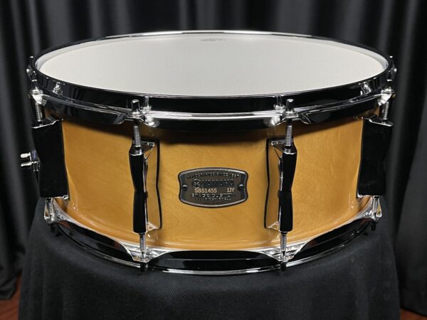 Yamaha Stage Custom Birch Snare Drum Natural Wood Front