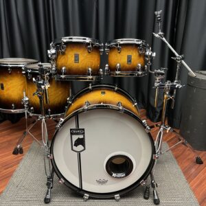 Used Mapex Black Panther Velvetone Five Piece Set in Butter Burl Burst Lacquer Finish Front View