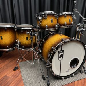 Alternate Side View of Used Mapex Black Panther Velvetone Five Piece Set in Butter Burl Burst Lacquer Finish