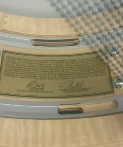 DW Used Drums Rare 6x14 Collector's Maple Solid Black EQ Snare with May 57 Mic 13 Interior Label with Signatures on DW EQ Snare Drum Solid Black