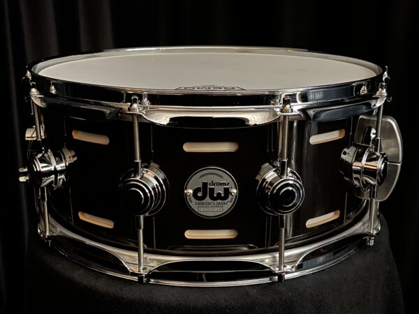 Collector's Badge on DW EQ Snare Drum Solid Black