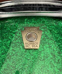 Used Ludwig Classic Maple Green Sparkle Snare Drum Cast Brass Badge