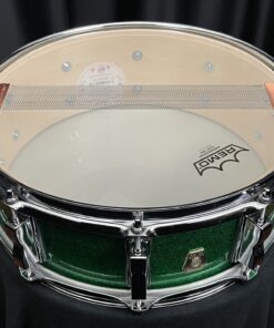Used Ludwig Classic Maple Green Sparkle Snare Drum Snare Side