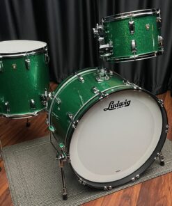Ludwig Used Classic Maple Pro Beat Set in Green Sparkle Right Side