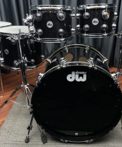 Used DW Collector's Series Set in Black Mirra Lacquer Specialty Alternate Front view