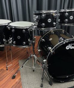 Used DW Collector's Series Set in Black Mirra Lacquer Specialty Five Piece