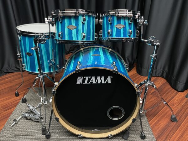 Used Tama Starclassic Performer Maple Birch 4 Piece Set in Sky Blue Aurora