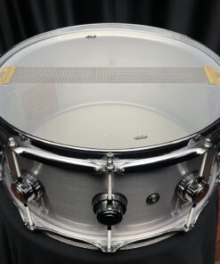 Snare Side of DW Collector's Series 1mm Aluminum Snare Drum six and one half by fourteen