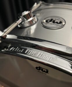 DW Collector's Series 1mm Aluminum Snare Drum six and one half by fourteen badge from bottom