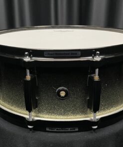 Pearl Masters Maple MCX Used Snare Drum Black Sparkle Fade Five by Fourteen Scratch at Air Vent