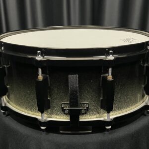 Pearl Masters Maple MCX Used Snare Drum Black Sparkle Fade Five by Fourteen Snare Butt