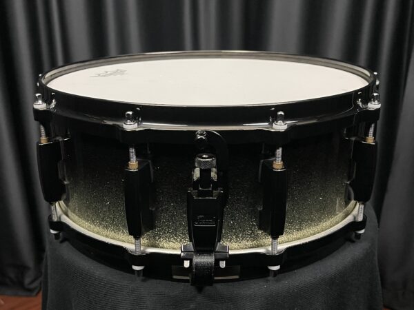 Pearl Masters Maple MCX Used Snare Drum Black Sparkle Fade Five by Fourteen Throw Off