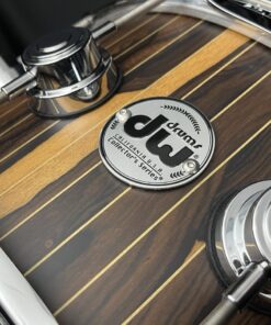 DW Brass Pinstripe Ziracote Limited Snare Drum Badge