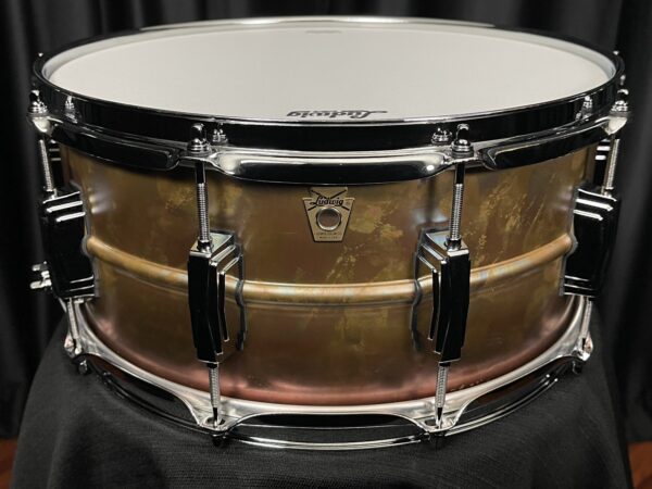Ludwig Raw Bronze Snare with Imperial Lugs Front
