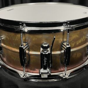 Ludwig Raw Bronze Snare with Imperial Lugs Throw Off