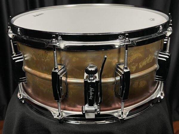 Ludwig Raw Bronze Snare with Imperial Lugs Throw Off