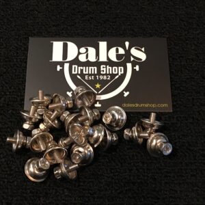 Twenty Pack Snare Lug Mounting Screws 4mm Chrome With Cup Washers For Metal Shell Drums