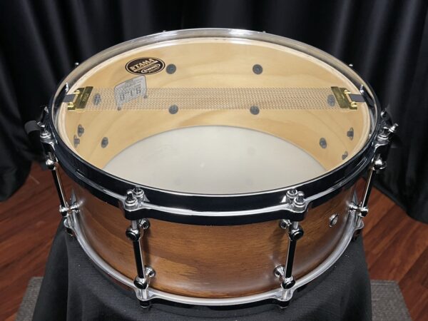 Used Tama Six by Fourteen SLP Fat Spruce Snare Drum Snare Side