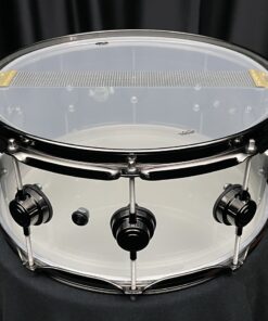 DW Collector's Series Limited Edition Acrylic Snare With Black Nickel Hardware 5P Snare Side