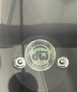DW Collector's Series Limited Edition Acrylic Snare With Black Nickel Hardware Inside View Back of Badge