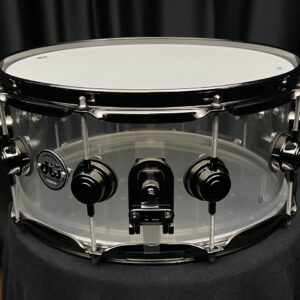 DW Collector's Series Limited Edition Acrylic Snare With Black Nickel Hardware Mag Throw Off
