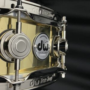 DW 4x14 Bell Brass Collector's Snare with Nickel Hardware Badge
