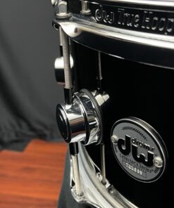 DW 6514 Black Nickel Over Brass Snare with Chrome Hardware Badge and Lug