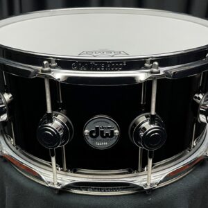 DW 6514 Black Nickel Over Brass Snare with Chrome Hardware
