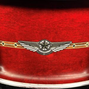Tama Star Maple Snare Drum Satin Burgundy Red Decal Badge