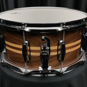 Gretsch Walnut Snare with Maple Inlays Throw Off