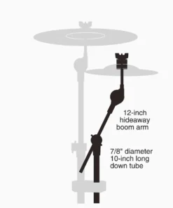 Diagram of 12 inch Gibraltar cymbal boom arm