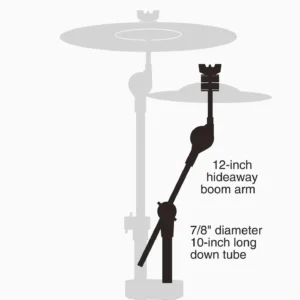 Diagram of 12 inch Gibraltar cymbal boom arm