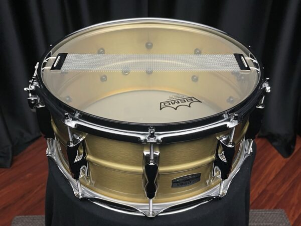 Yamaha Brass 6.5x14 Recording Custom Snare Drum Snare Side