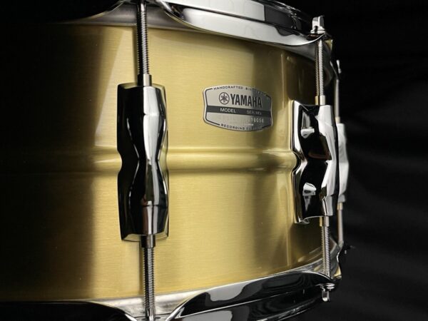 Yamaha Brass 6.5x14 Recording Custom Snare Drum Close Up